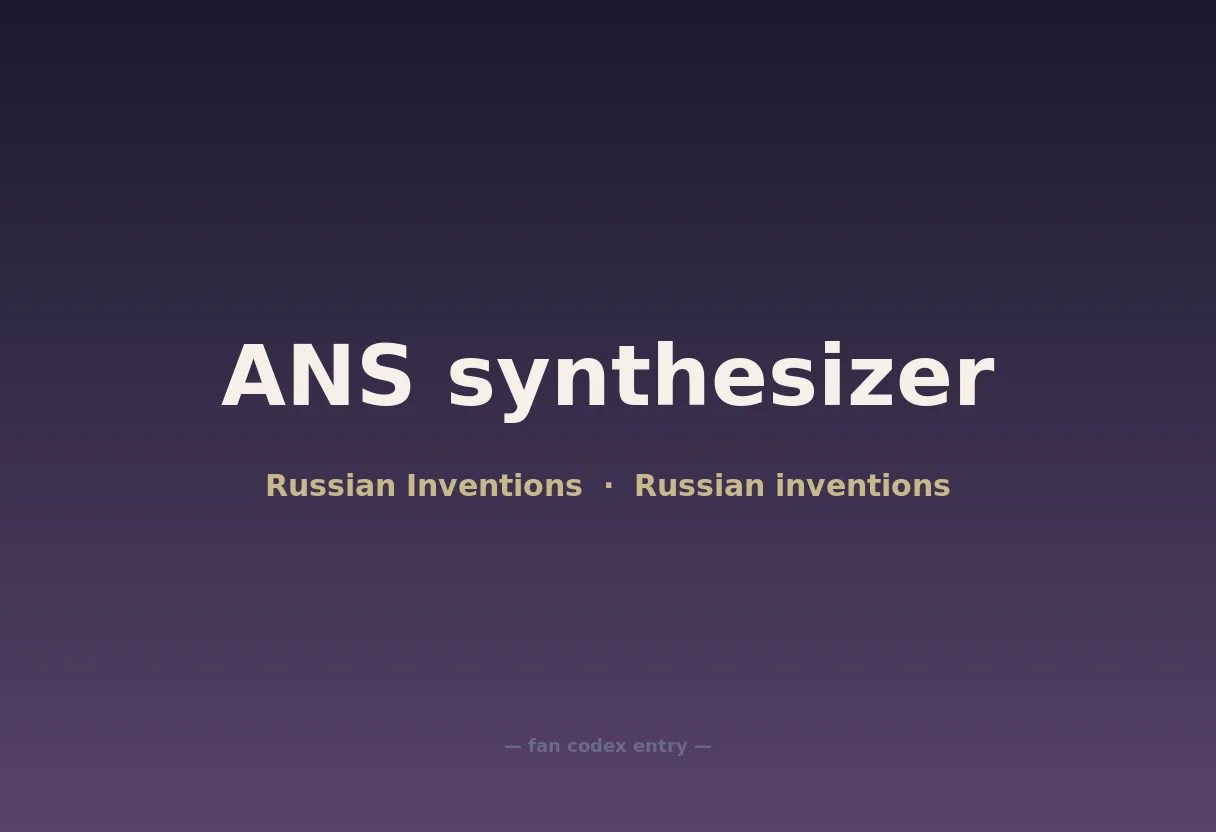 ANS synthesizer