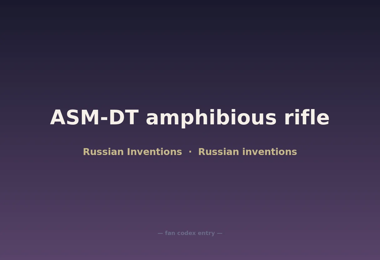 ASM-DT amphibious rifle