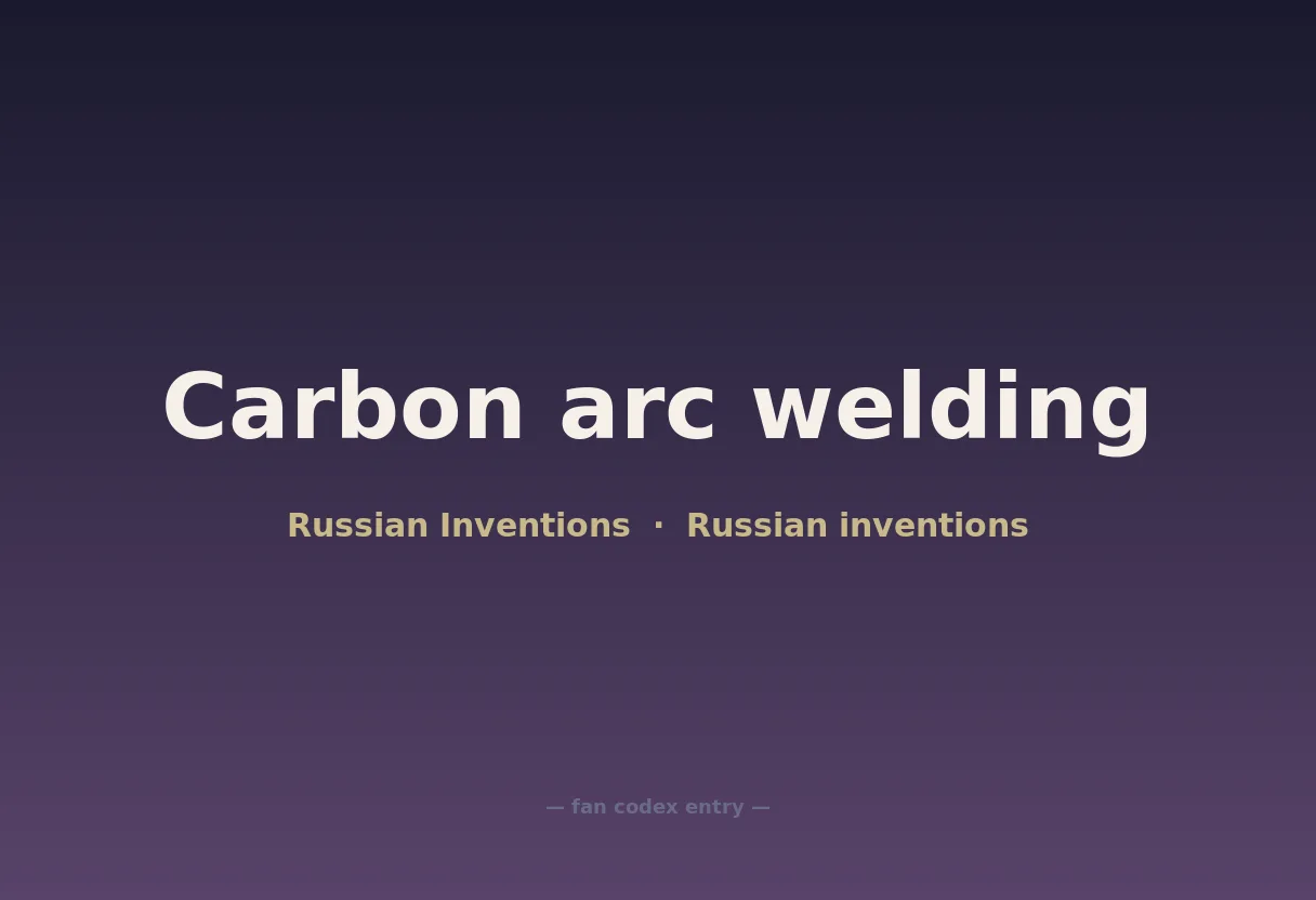 Carbon arc welding